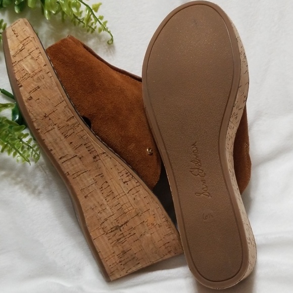 Sam Edelman Ranger Suede Cork Platform Wedge - Picture 4 of 5